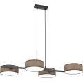 Luster na sajli DRUMZ 4xE14/10W/230V braon